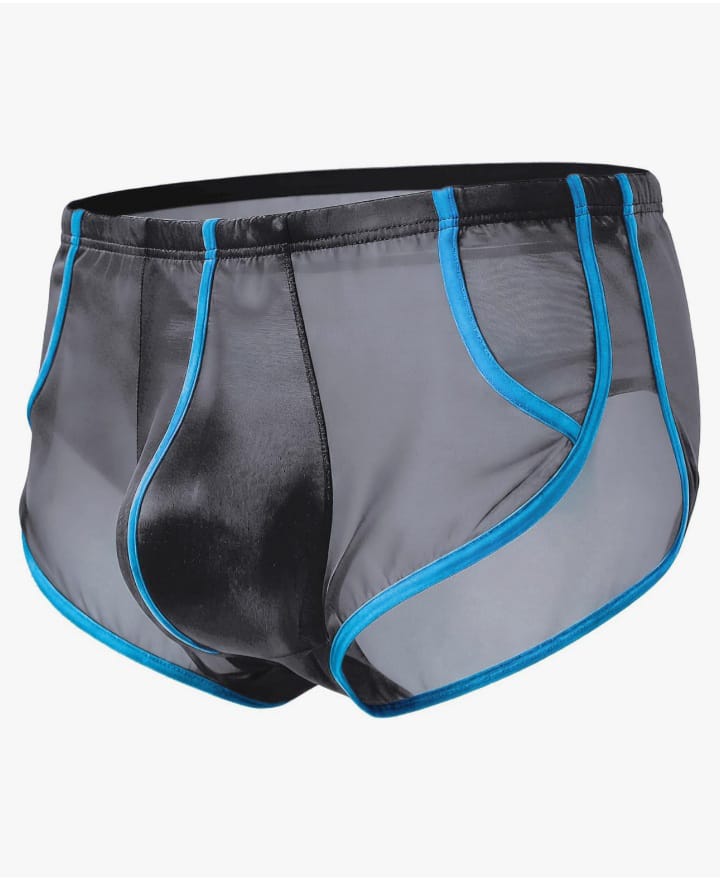 Men's Breathable Silk Boxer Moisture Wicking Underwear Briefs